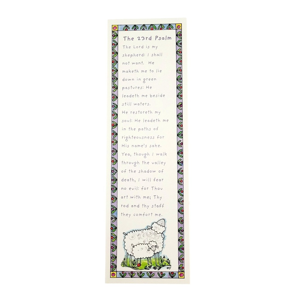 Vintage 90s Psalm 23 Bookmark cottagecore Jone Hallmark- 1990s Thomas Nelson 535